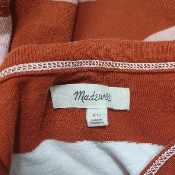 Madewell Tee Shirt Ombre Stripe Dip Dye Oversized Boyfriend Womens X Small - Picture 5 of 7